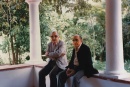 Athos e Oscar Niemeyer, 1985. <em>Foto: Arquivo</em>